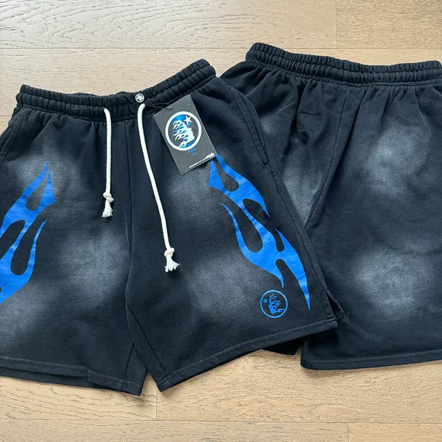 Hellstar Flame Graphic Black and Blue Tracksuit