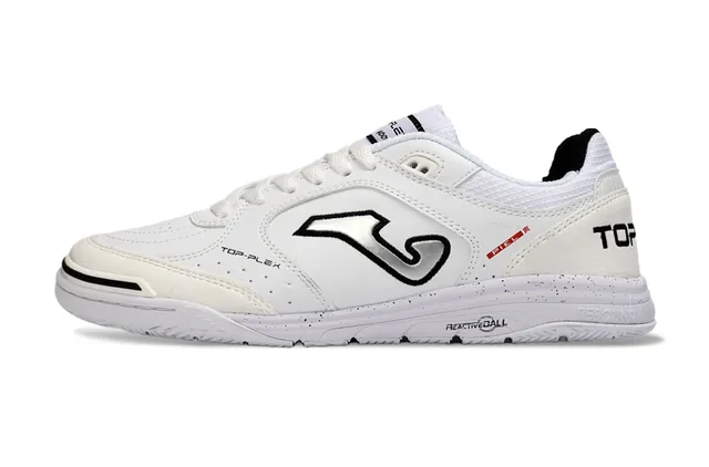 Joma Top-Plex White Black Indoor Soccer Shoes
