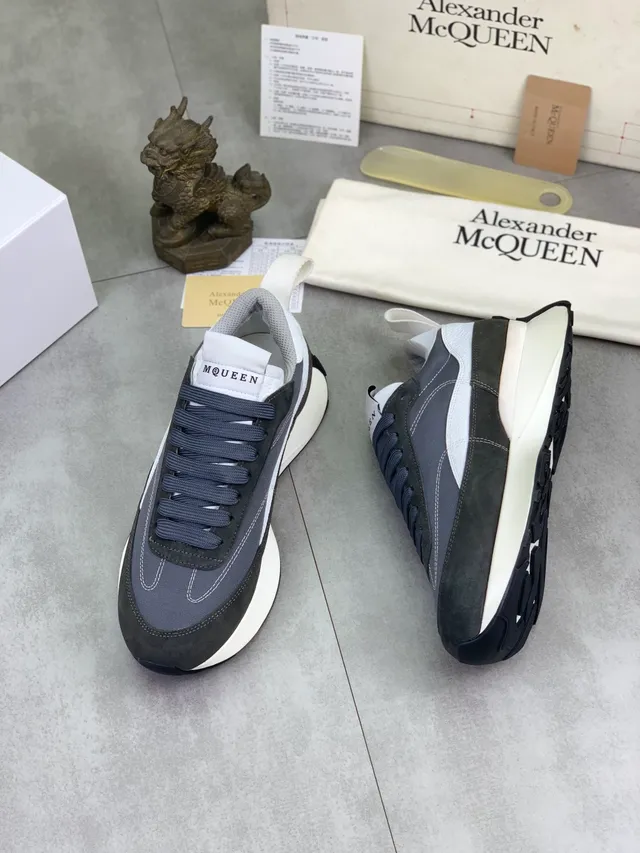 Alexander McQueen Oversized Sneaker Gray White Black Chunky Sneakers