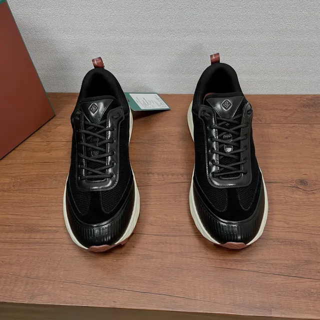 Loro Piana Black Mesh and Leather Lifestyle Sneaker