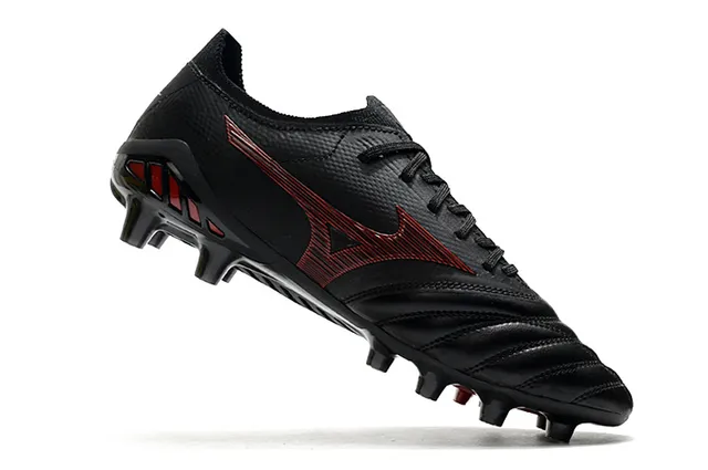 Mizuno Morelia Neo Black Red Firm-Ground Soccer Shoes