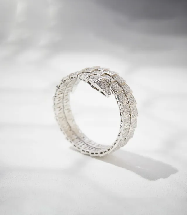 Bvlgari Serpenti Pavé-Set Coiled Snake Bracelet