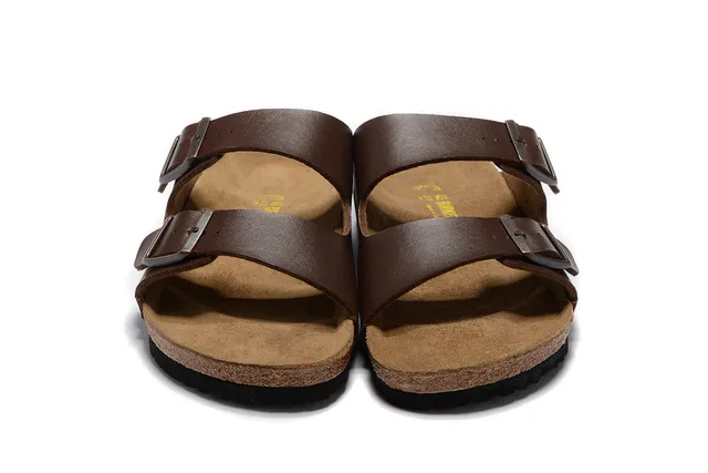 Birkenstock Arizona Brown Leather Two-Strap Casual Sandals