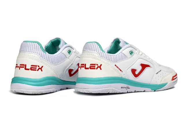 Joma Top-Plex White Blue Lace-Up Synthetic And Mesh Upper Sneakers