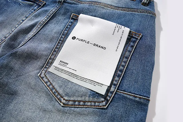 Purple Brand Distressed Slim-Tapered Blue Jeans