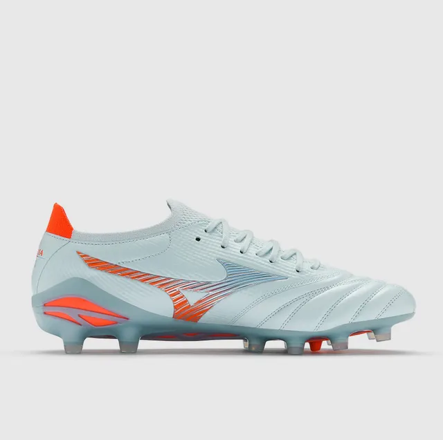Mizuno Blue Orange Low-Cut Leather-Mesh Upper Molded Studs Firm-Ground Soccer Shoes