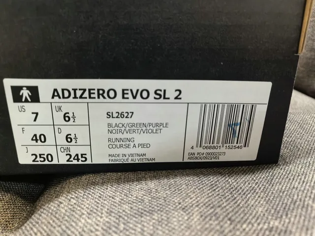 Adidas Adizero Evo SL 2 Neon Green Purple Running Shoes
