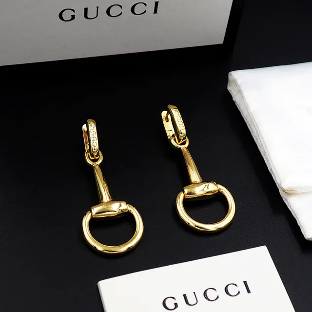 Gucci Horsebit 1955 Gold-Tone Dangling Earrings