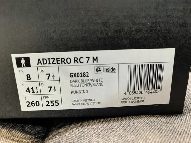 Adidas Adizero RC 1 White Red Black Running Shoes