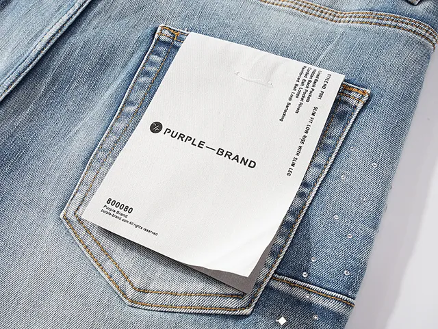Purple Brand Distressed Light-Wash Slim-Fit Jeans