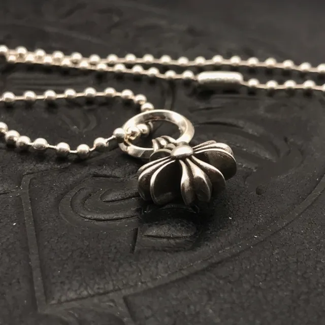 Chrome Hearts Cross Pendant Ball Chain Necklace