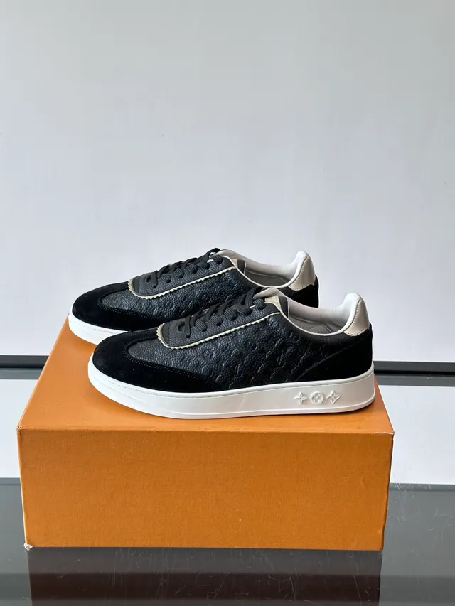 Louis Vuitton LV Trainer Black White Monogram Leather Suede Paneling Lifestyle Sneakers