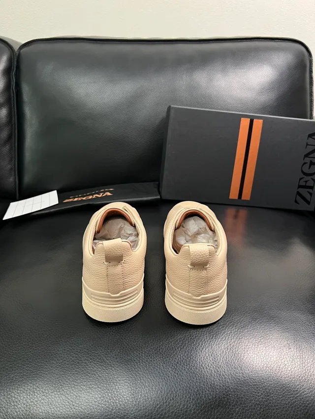 Zegna Oasi Slip-On Beige Lifestyle Sneakers