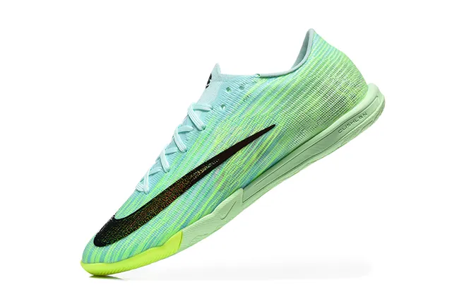 Nike Mercurial Green Blue Knit Upper Gradient Indoor Soccer Shoes