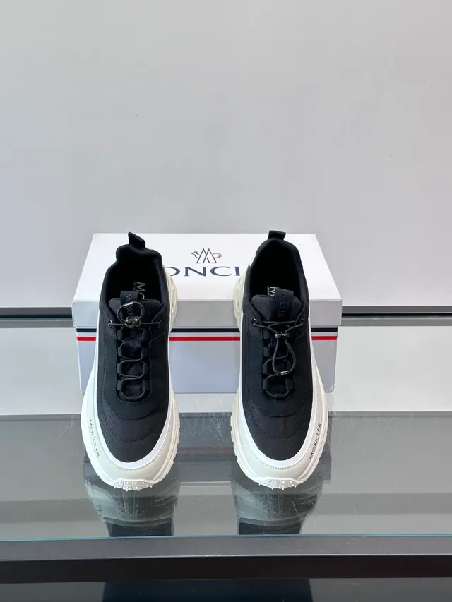 Moncler Black and Off-White Lifestyle Sneakers