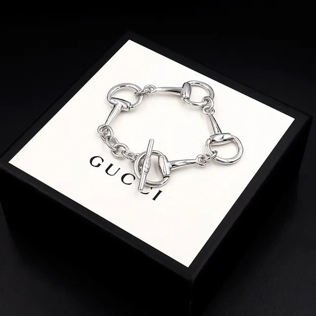 Gucci Horsebit 1955 Polished Silver Horsebit-Link Bracelet