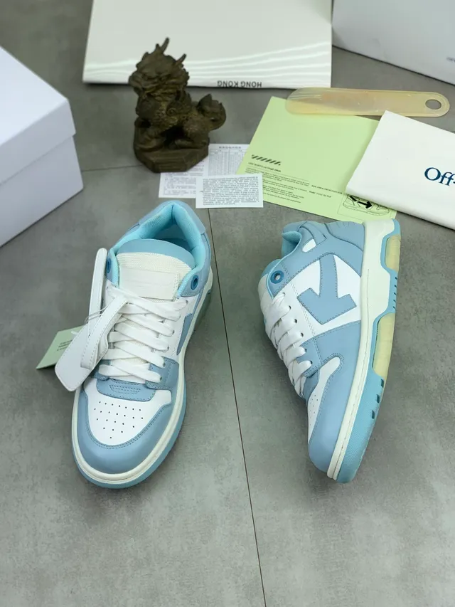 Off-White The Ten Blue Industrial Strap Perforated Toe Cap Lifestyle Sneakers