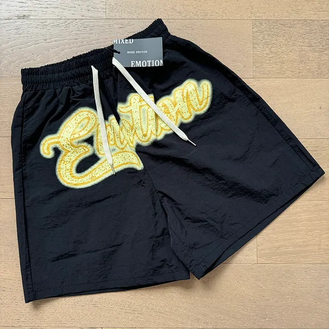 Mixed Emotion Graphic-Print Zip-Front Shirt and Drawstring Shorts Casual Set
