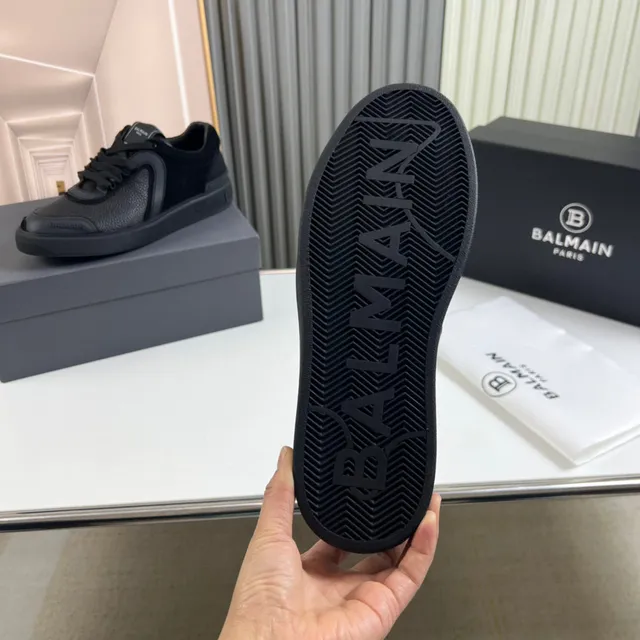Balmain B-Court Monochrome Black Lifestyle Sneakers