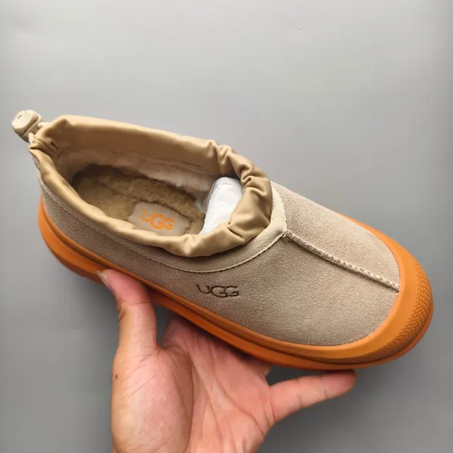UGG Tasman Beige and Orange Platform Slip-On Sneakers