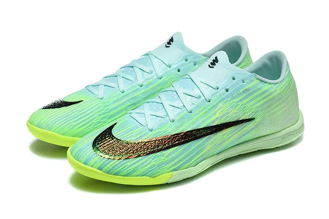 Nike Mercurial Green Blue Knit Upper Gradient Indoor Soccer Shoes