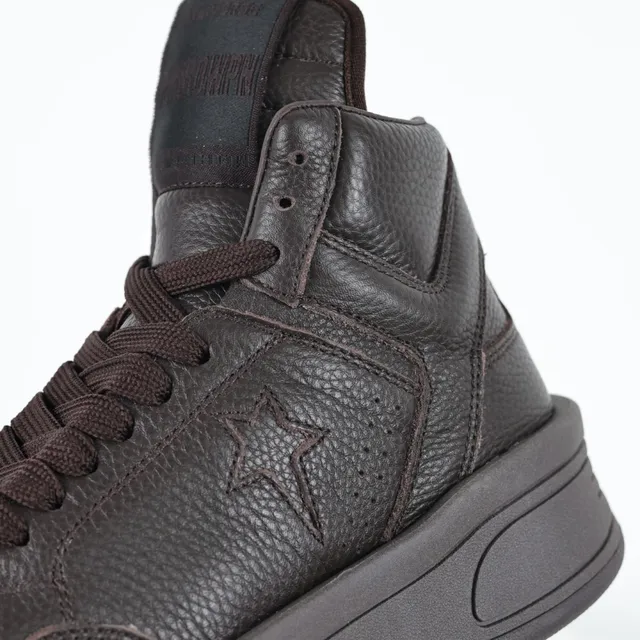 Converse One Star High Dark Brown Leather Lifestyle Sneakers