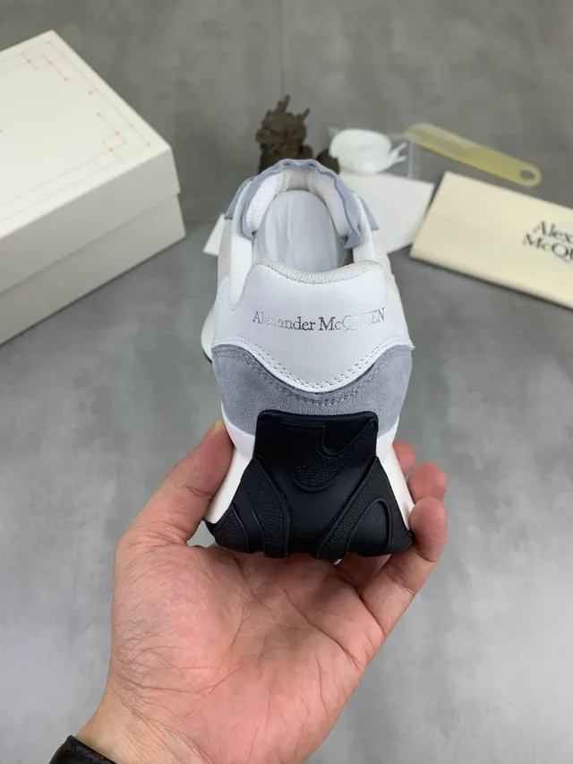 Alexander McQueen Oversized Sneaker Light Gray Suede Lifestyle Sneakers