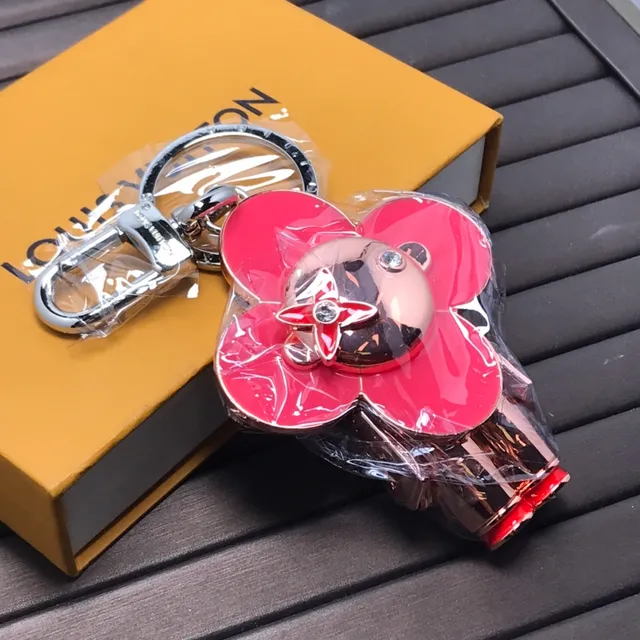 Louis Vuitton Flower Charm Pink Gold Enamel Metal Crossbody Bag