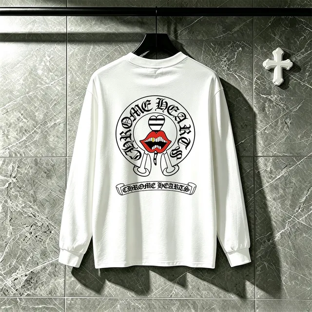Chrome Hearts Graphic Print Black Long-Sleeve T-Shirt