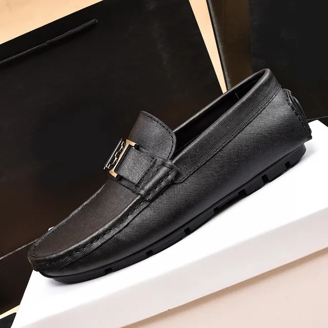 Balmain B-Buckle Black Leather Loafers