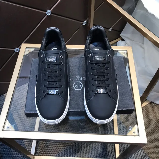 Philipp Plein PP Logo Sneaker Black and White Lifestyle Sneakers