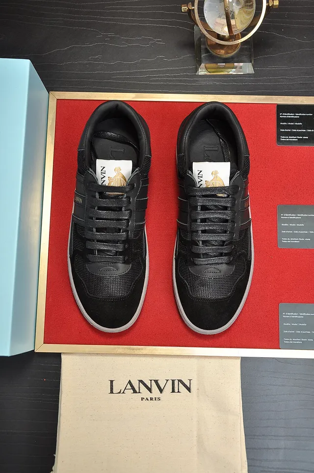 Lanvin Black and Gray Lifestyle Sneakers