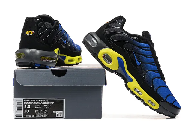 Nike Air Max Plus Volt Blue Black Lifestyle Sneakers