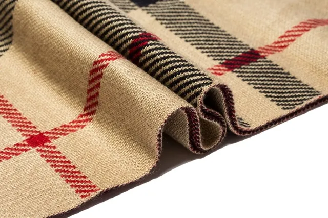 UGG Plaid Beige Black Red Cashmere Scarf
