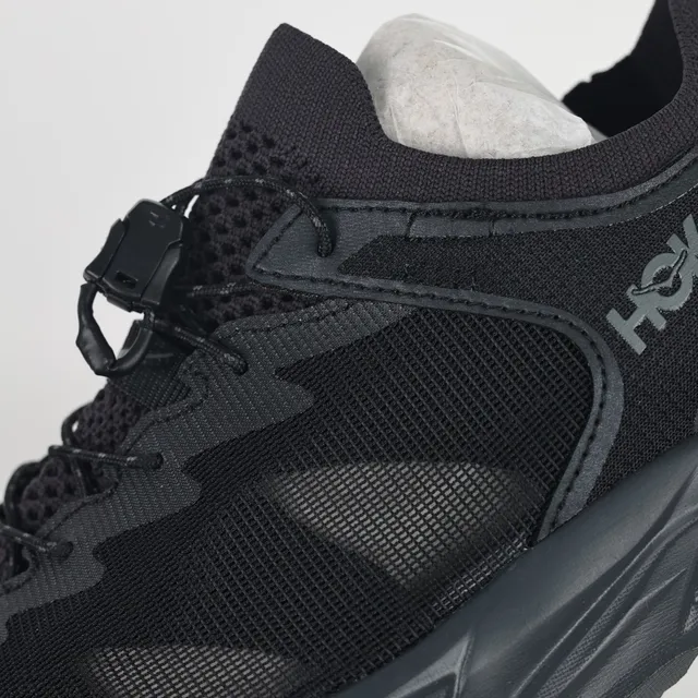 Hoka Black Open-Heel Hybrid Trail Sneaker