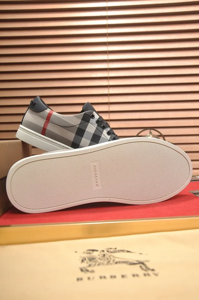 Burberry Check-Print Black and Beige Lifestyle Sneakers