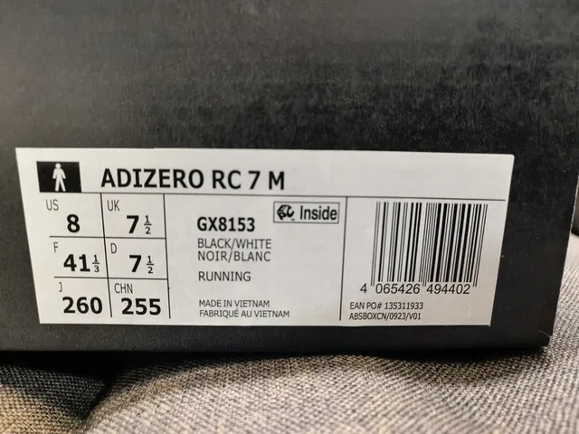 Adidas Adizero RC 1 White Red Black Running Shoes