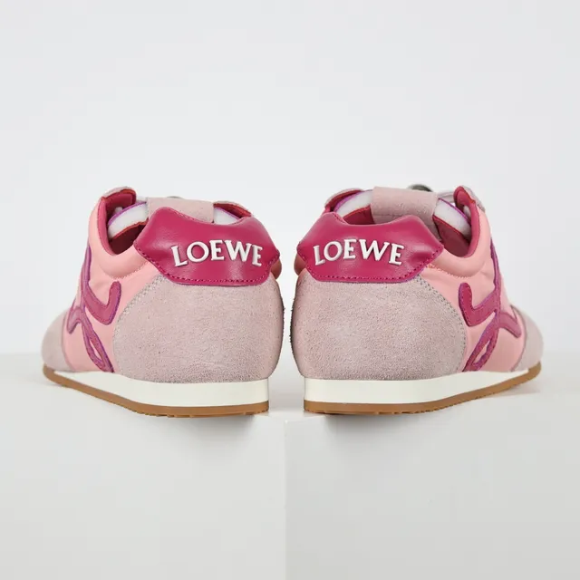 Loewe Pink Purple Low-Top Suede And Nylon Upper Lifestyle Sneakers