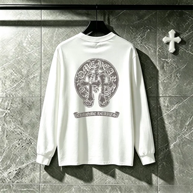 Chrome Hearts Cross Logo Long-Sleeve Black T-Shirt