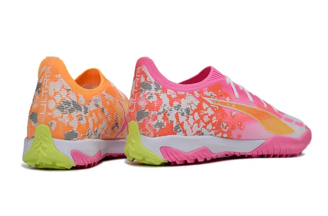 Puma Future Z Pink Orange Low-Cut Knit-Synthetic Upper Sneakers