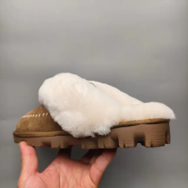 UGG Tasman Brown Suede Shearling-Lined Slippers