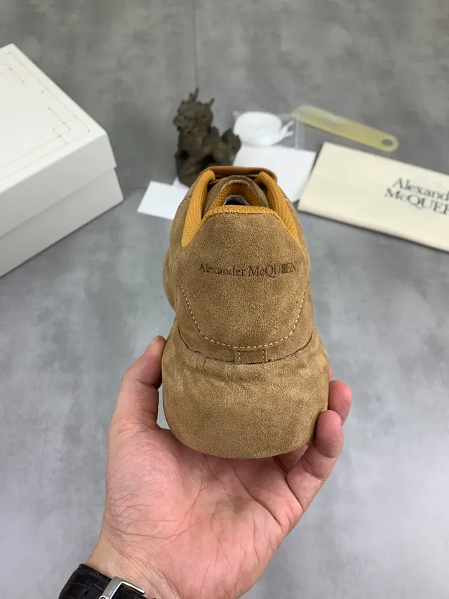 Alexander McQueen Oversized Sneaker Tan Suede Lifestyle Sneakers