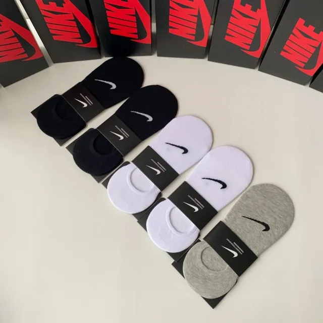 Nike Black White No-Show Low-Cut Socks