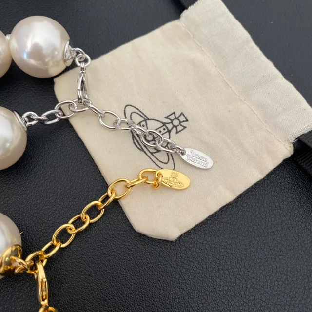 Vivienne Westwood Classic Orb Pearl Beaded Choker Necklace