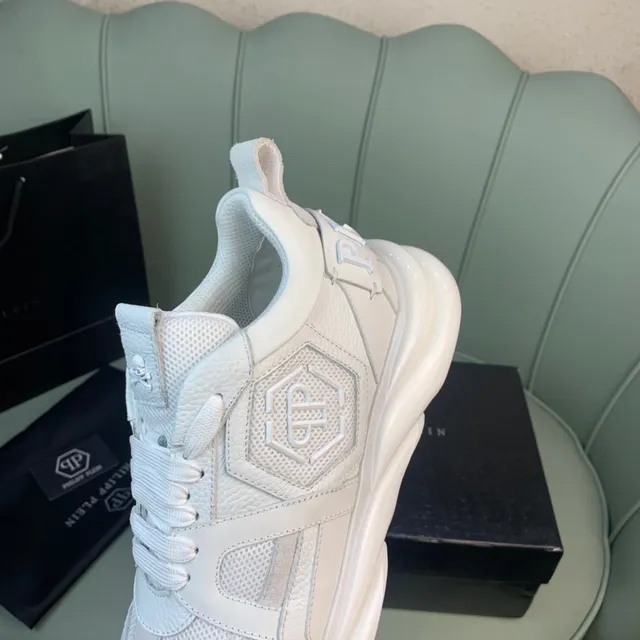 Philipp Plein White Skull Logo Lifestyle Sneakers