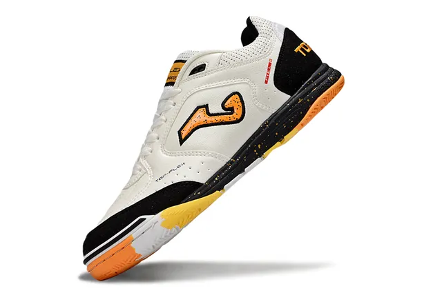 Joma Top-Flex White Black Lace-Up Perforated Mesh Upper Sneakers