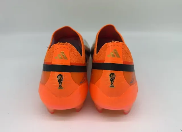 Adidas F50 Gold Orange Blue Firm-Ground Soccer Shoes