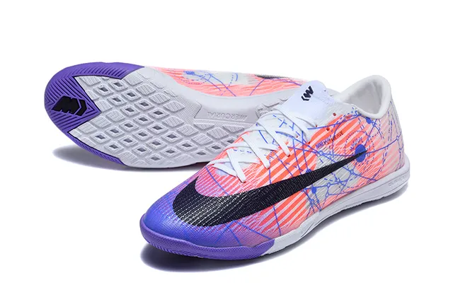 Nike Mercurial Multicolor Purple Low-Top Synthetic Upper Indoor Soccer Shoes
