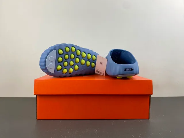 Nike Blue White Molded Foam Perforated Upper Slippers