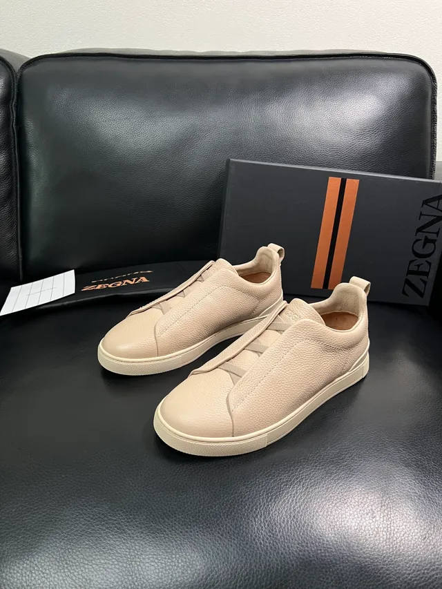 Zegna Oasi Slip-On Beige Lifestyle Sneakers